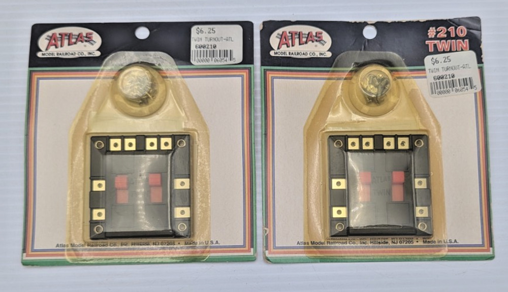 Atlas #210 HO/N Twin Connector 2 Pole Double Switch Controller Lot of 2